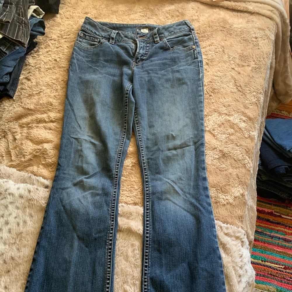 Silver vintage flares size 6